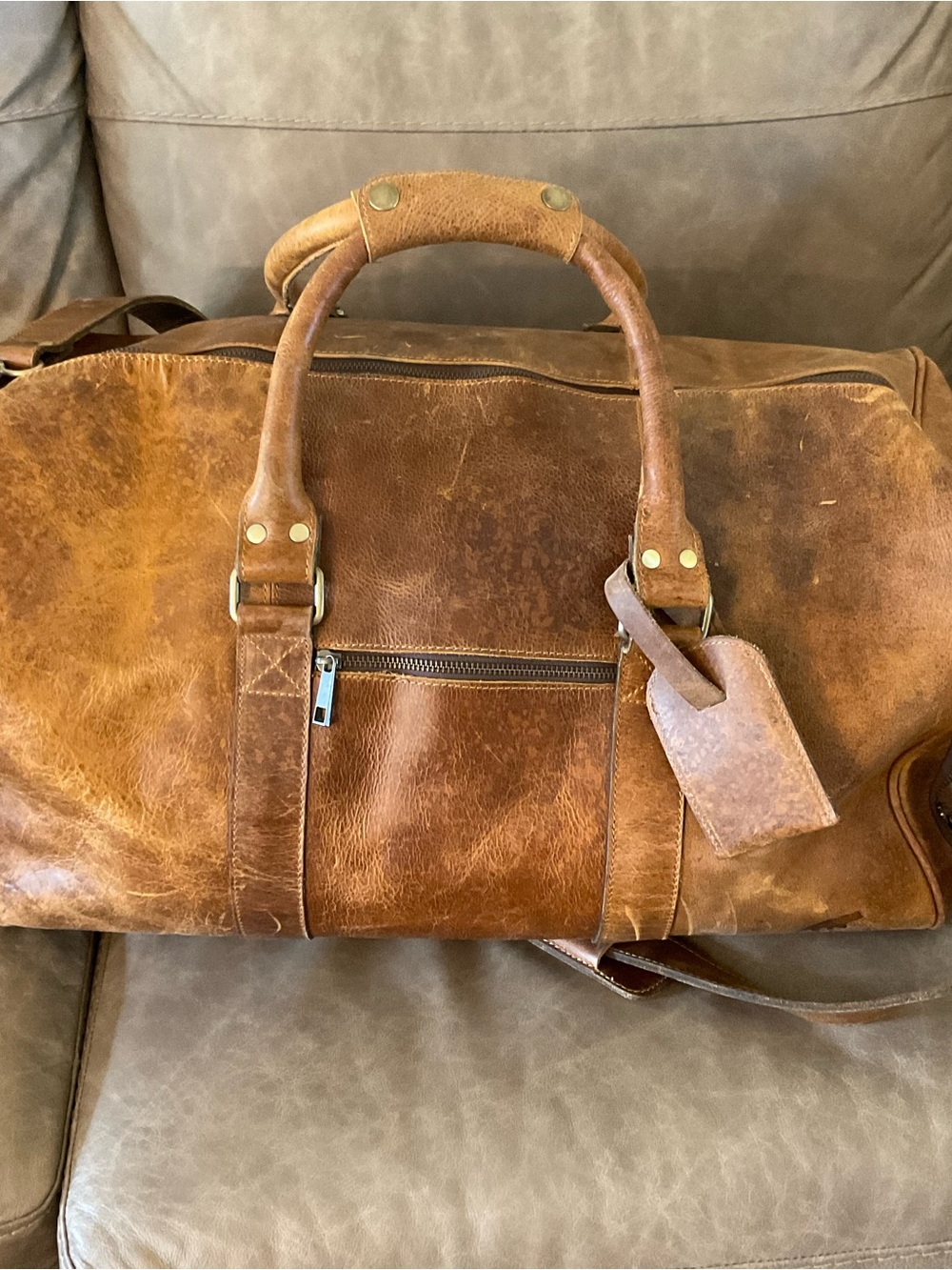 Kodiak Leather Large Weekender Duffle Bag - Picture 2 of 13